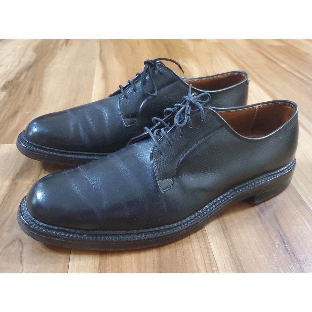 Alden 952 Black Alpine Grain Leather Plain Toe Derby Dress Shoe Mens 10.5